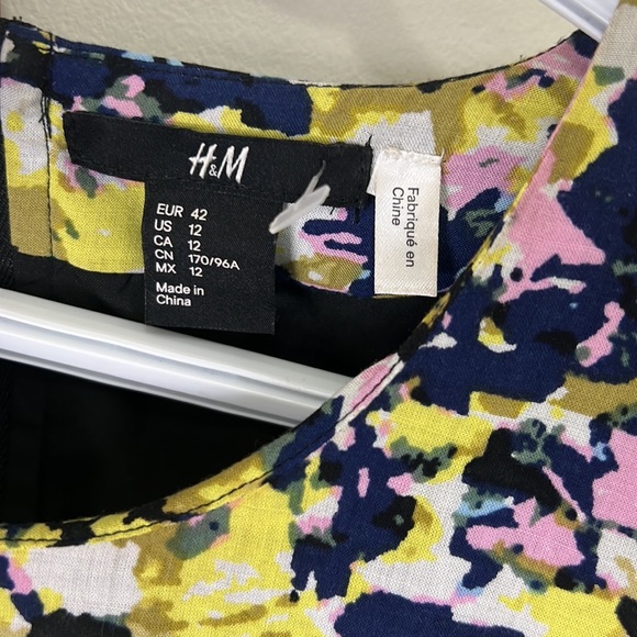 vintage Cottage Floral  Cute Drop Waist Dress Size 12 - Picture 3 of 11